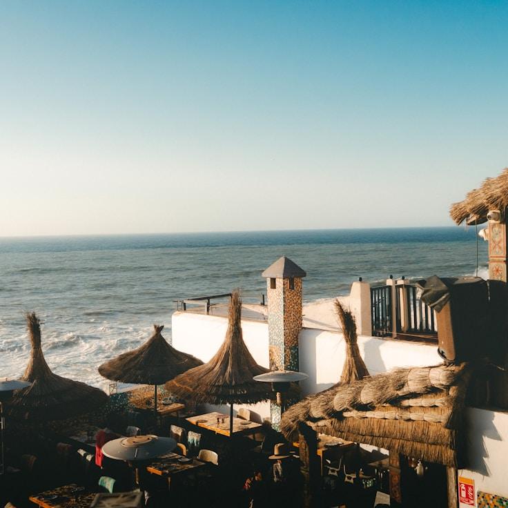 Entertainment zone at night in Portugal